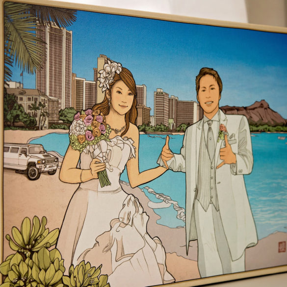 Hawaii wedding welcome board