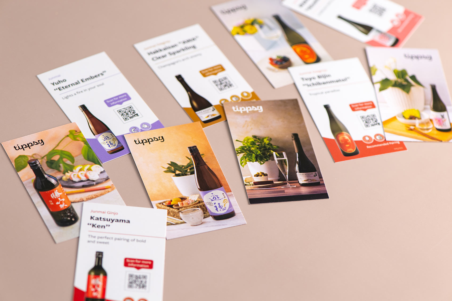 Tippsy mini sake cards