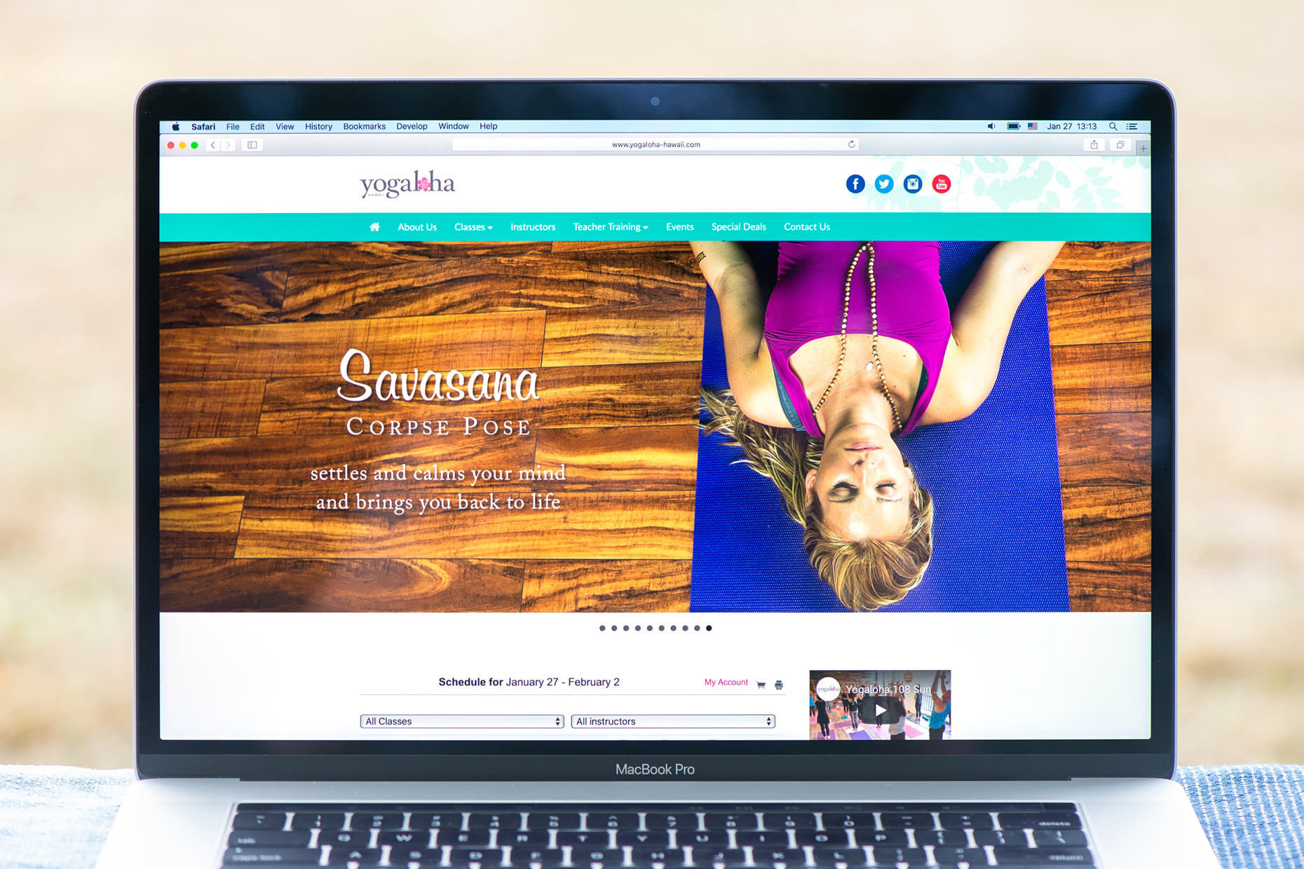 Yogaloha Hawaii website