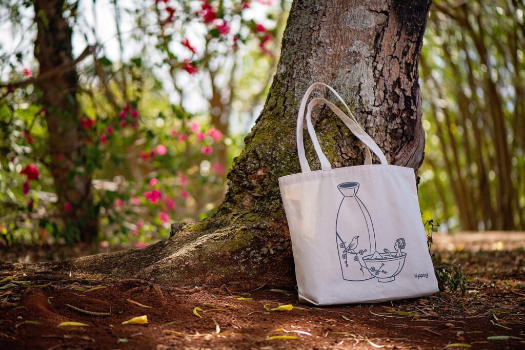 tippsy sake tote bag